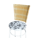 Ver imagem 5 de 4 Cadeiras para Mesa Branca Hawai Palha com Assento Floral:floral Branco