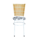 Ver imagem 3 de 4 Cadeiras para Mesa Branca Hawai Palha com Assento Floral:floral Branco