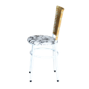 Ver imagem 4 de 4 Cadeiras para Mesa Branca Hawai Palha com Assento Floral:floral Branco