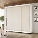Ver imagem 1 de Guarda-Roupa 3 Portas de Correr 4 Gavetas Valência Bege/Branco/Creme