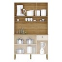 Ver imagem 3 de Kit Cozinha Ambiente Style 6 Portas Freijó Vanilla Ripado - Kits Paraná