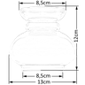 Cupula de Vidro Liso Transp 08,5 para Lustre e Candelabro - 2