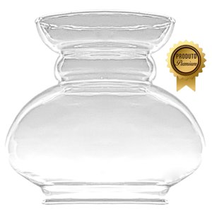 Cupula de Vidro Liso Transp 08,5 para Lustre e Candelabro