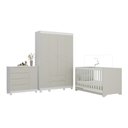 Ver imagem 2 de Quarto de Bebê Completo com Berço Americano 3 em 1 Allegra Multimóveis Mp4582 Branco/off White