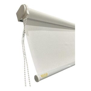 Cortina Rolo Blackout de Medida 1,40x1,40 Blecaute 0% Luz:direito/bege