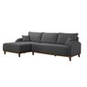 Sofá 3 Lugares com Chaise Lado Esquerdo 250cm em Veludo Mercúrio   - 2