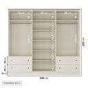 Ver imagem 5 de Conjunto Cama Queen Guarda-Roupa 6 Portas 2 Mesas de Cabeceira Ananda CabeCasa MadeiraOriginals