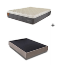 Ver imagem 2 de Conjunto: Box + Colchão Brilhante - Molas Ensacadas - Casal 138x188x68:suede Marrom