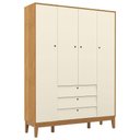 Ver imagem 3 de Quarto de Bebe Unique 4 Portas com Cômoda 6 Gavetas Freijó Off White Eco Wood - Matic