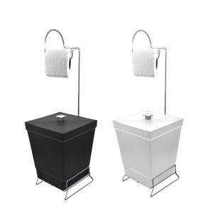 Kit 2 Lixeiras com Suporte de Papel Higiênico - Stolf