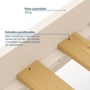 Ver imagem 7 de Conjunto Dormitório Cama Solteiro 1 Guarda-Roupa 4 Portas Ananda CabeCasa MadeiraOriginals Bege/Off White/Mel