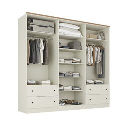 Conjunto Cama Casal Guarda-roupa 6 Portas Ananda CabeCasa MadeiraMadeira - 12