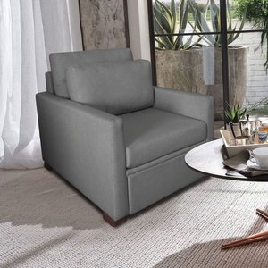 Poltrona Cama Meca_MA que se Transforma em Sofá Cama Solteiro Resistente e Confortável em Sarja Algo