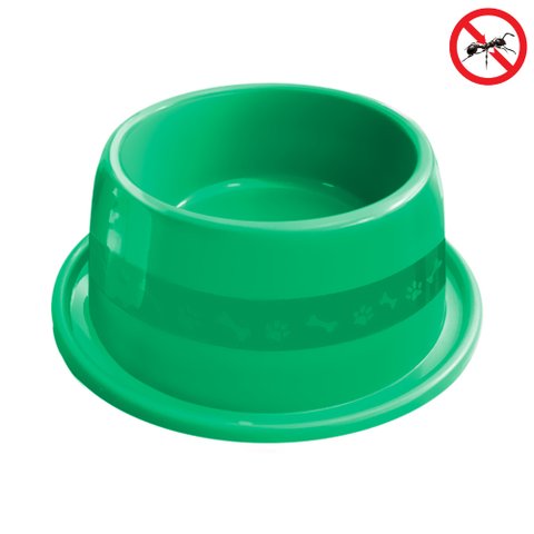 Comedouro para Gatos e Cachorros 1000ml Anti Formiga Grande - Verde