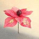 Ver imagem 5 de Flor Artificial de Natal Veludo Rosa 30cm