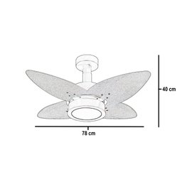 Ventilador de Teto Aspen LED Venti-delta 6000k Branco 4Pás Freijó 110V+Controle - 3
