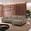 Ver imagem 1 de Sofá 4 Lugares com Chaise Lado Direito 300cm em Veludo Mercúrio Marrom