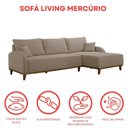 Ver imagem 6 de Sofá 4 Lugares com Chaise Lado Direito 300cm em Veludo Mercúrio Marrom