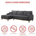 Ver imagem 7 de Sofá 4 Lugares com Chaise Lado Esquerdo 300cm em Veludo Mercúrio Cinza Grafite