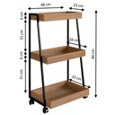 Ver imagem 3 de Carrinho Organizador Multiuso 03 Prateleiras P1032 Mel Pp Milani Store Mel