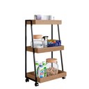 Ver imagem 5 de Carrinho Organizador Multiuso 03 Prateleiras P1032 Mel Pp Milani Store Mel