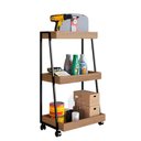 Ver imagem 4 de Carrinho Organizador Multiuso 03 Prateleiras P1032 Mel Pp Milani Store Mel