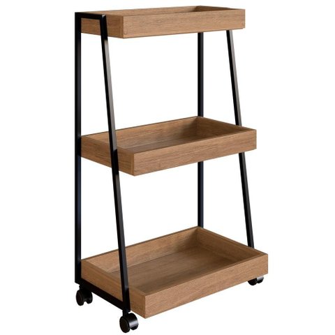 Carrinho Organizador Multiuso 03 Prateleiras P1032 Mel Pp Milani Store Mel