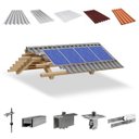 Ver imagem 1 de Kit Estrutura Suporte Fixador 1,20m Para 04 Placa Solar Alumínio Inox Telha Fibro Ondulada Viga Made