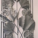 Ver imagem 2 de Adorno de Parede Folhagens Prata na Moldura 100cm