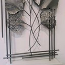 Ver imagem 3 de Adorno de Parede Folhagens Prata na Moldura 100cm