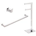Ver imagem 1 de Kit de Acessórios para Banheiro com 3 Peças em Aço Inox Polido Linha Larissa