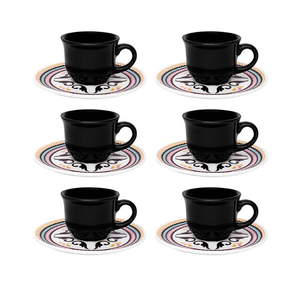 Conjunto de Café 12 Peças Floreal Luiza J827-6750 - Oxford - 1