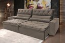 Ver imagem 1 de Sofá Retrátil/reclinável França 300cm Suede Velut com Molas no Assento - King House