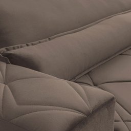Sofá Retrátil/reclinável França 300cm Suede Velut com Molas no Assento - King House - 7