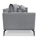 Ver imagem 4 de Kit 2 Poltronas E Sofá 2 Lugares 1,80m Pés Metálicos Grafite