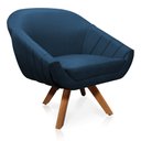 Ver imagem 4 de Kit 01 Namoradeira 02 Lugares e 02 Poltronas Giratória Giovana Suede Base Madeira MM30 - D’Rossi - A