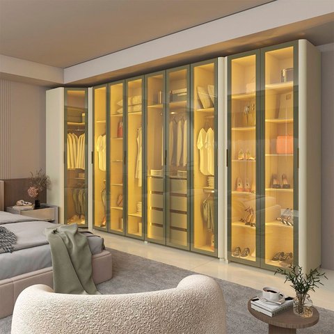 Guarda-roupa Modulado Reflecta 9 Portas 339,2cm X 240cm Mod 015 100% Mdf Innova