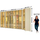 Ver imagem 4 de Guarda-Roupa Modulado Reflecta 9 Portas 339,2cm x 240cm Mod 015 100% MDF Innova Bege/Off White