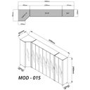 Ver imagem 5 de Guarda-Roupa Modulado Reflecta 9 Portas 339,2cm x 240cm Mod 015 100% MDF Innova Bege/Off White