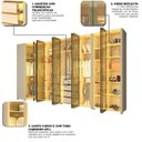 Ver imagem 7 de Guarda-Roupa Modulado Reflecta 9 Portas 339,2cm x 240cm Mod 015 100% MDF Innova Bege/Off White