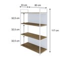 Ver imagem 4 de Estante 04 Prateleiras c/Fundo Yon 80cm Est.Branca