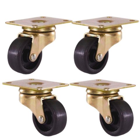 4 Rodizio Giratório para Freezer Zamac 41mm Roda Nylon 500kg