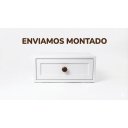 Ver imagem 2 de Mesa de Cabeceira Provençal Suspensa 30cm com Gaveta MDF Branco Já Montada