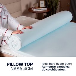 Pillow Top Casal Viscoelástico Espuma da Nasa 138x188x4cm Bf Colchões - 3