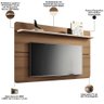 Rack para Sala Dorian com Painel para Tv 70 Pol Contour B01 Castanho Off White - Lyam Decor - 3
