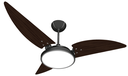 Ver imagem 1 de Ventilador de Teto Maragogi LED 6500K Preto Com 3 Pás Tabaco de MDF 110V+Controle Ventex