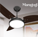 Ver imagem 2 de Ventilador de Teto Maragogi LED 6500K Preto Com 3 Pás Tabaco de MDF 110V+Controle Ventex