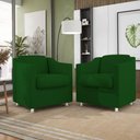 Ver imagem 6 de Kit 08 Poltronas Tilla Consultório Recepção Sala Suede Cor:verde