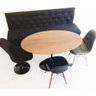 Conjunto Canto Alemão Baú Encosto Ripado Corino 110x45cm:cinza - 5