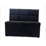 Conjunto Canto Alemão Baú Encosto Ripado Corino 110x45cm:cinza - 9